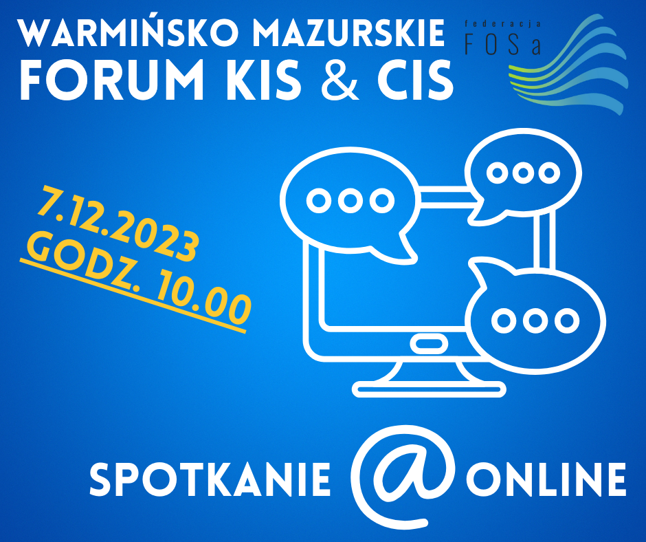 Zaproszenie na Warmińsko-Mazurskie Forum KIS – spotkanie on-line