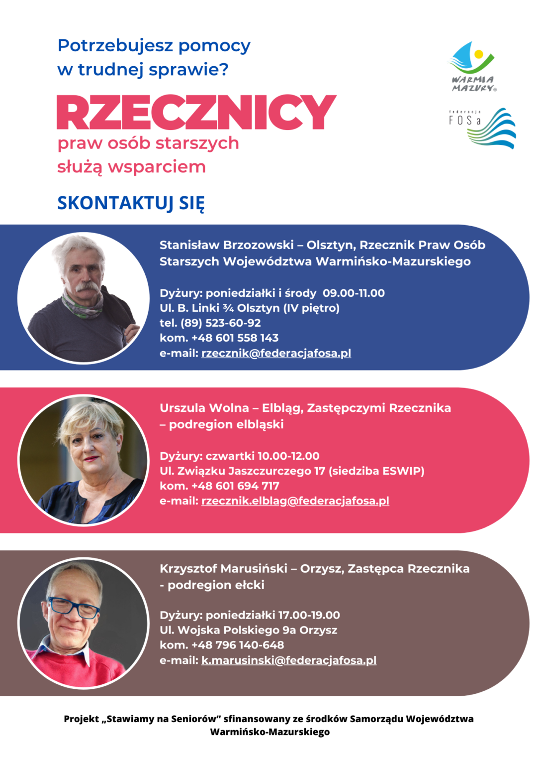 Stawiamy na Seniorów – kolejna edycja.  Zapraszamy