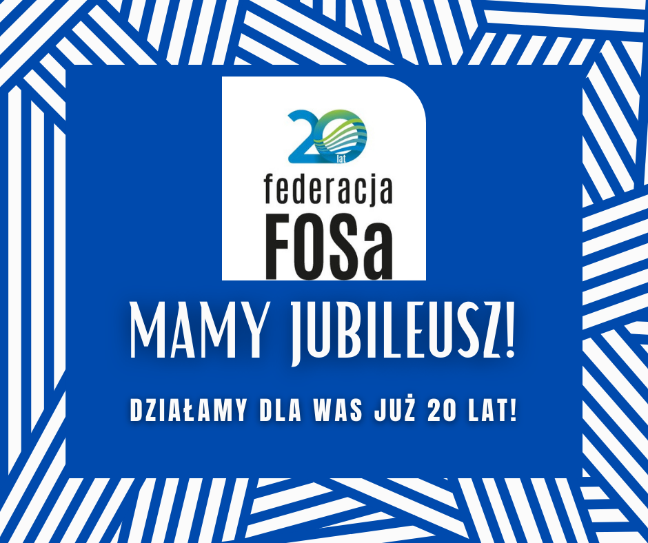 JUBILEUSZ 20-lecia FOSY już 14 i 15 listopada 2024r.