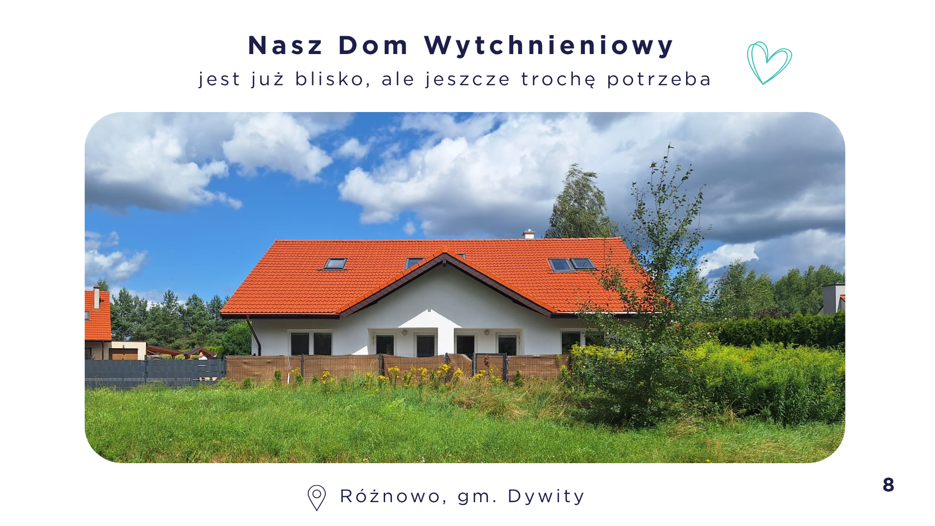 Nasz Dom Wytchnieniowy jest już blisko, ale jeszcze trochę potrzeba. Budynek w Różnowie, w gminie Dywity.